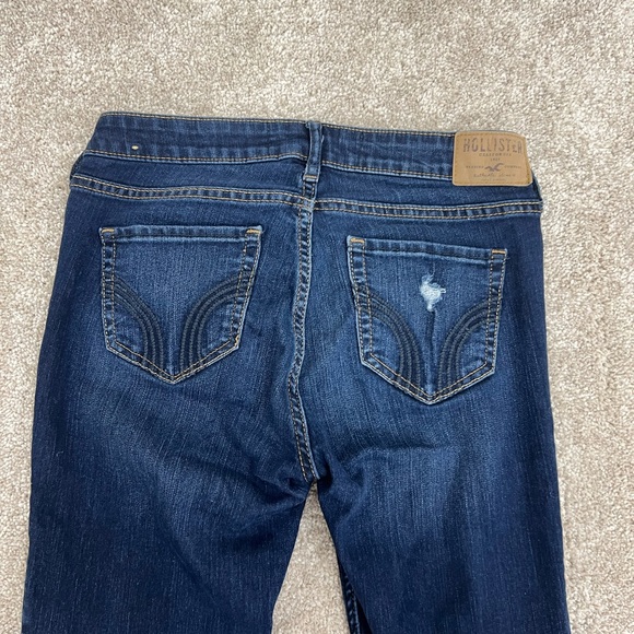 HOLLISTER SUPER SKINNY DARK WASH DISTRESSED JEANS SIZE 24L - Picture 7 of 12